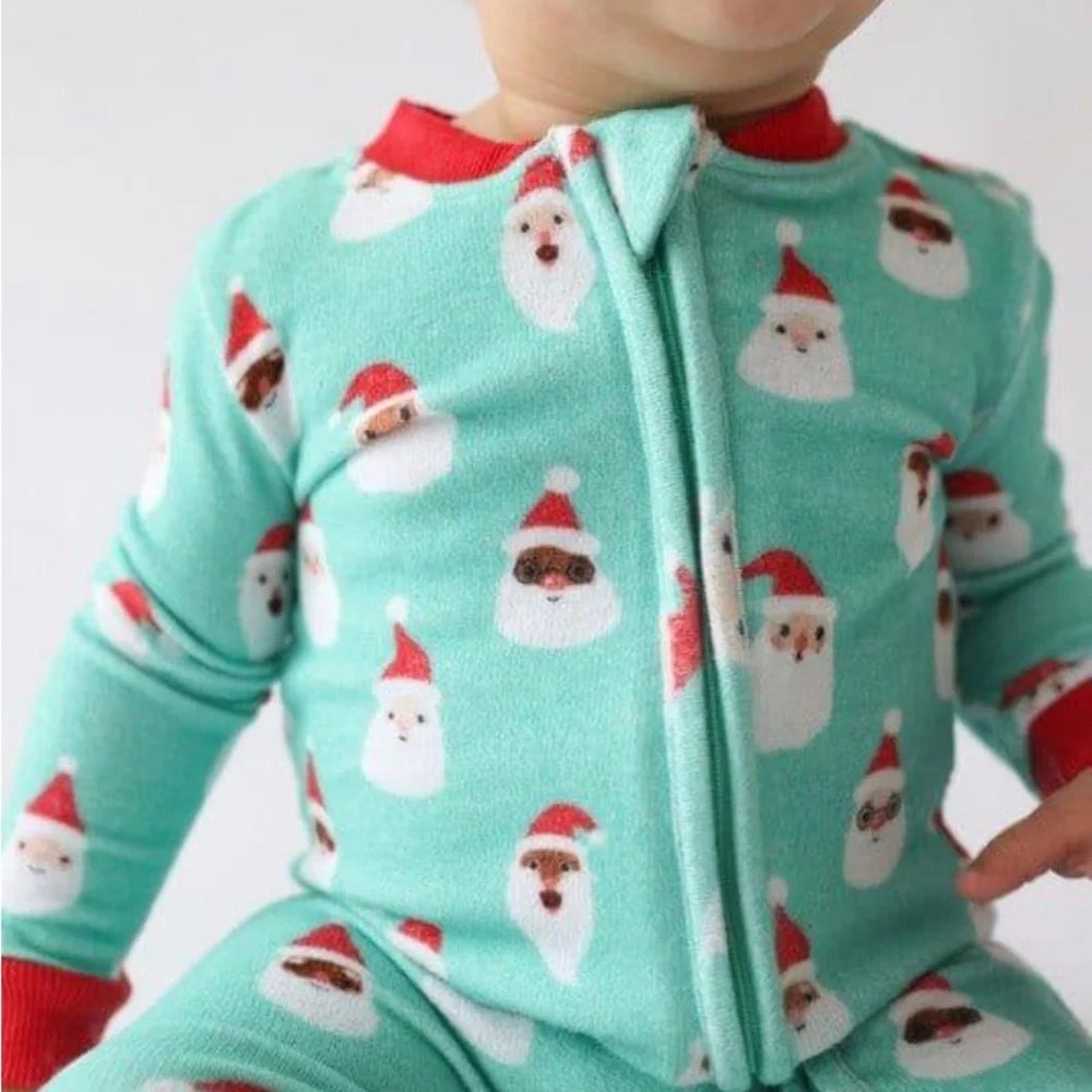 NWT Posh Peanut Pacci Santa Medley Footie 12-18M